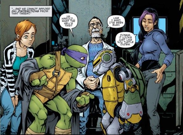 Donatello April Angel and Harold meet Metalhead