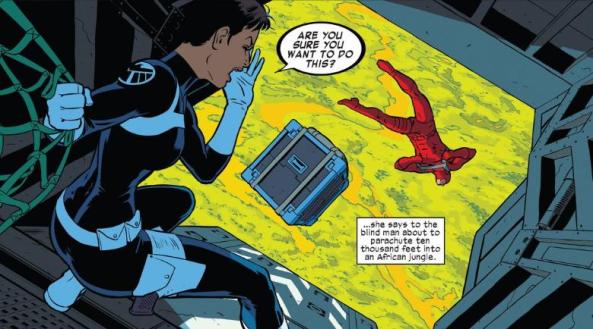 Daredevil jumps out of a plane