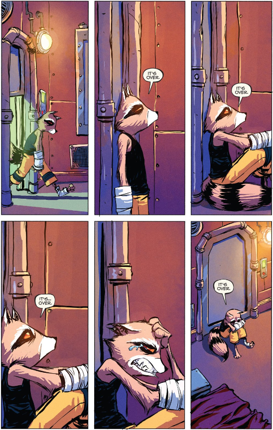 ...and Rocket collapsed in the corner…