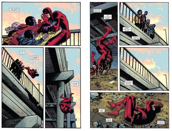 Daredevil falls down