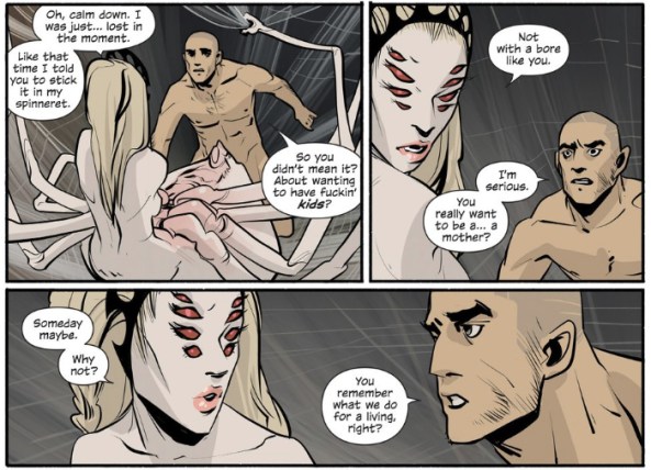 so, does she lay eggs, or...