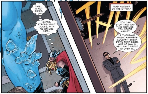 A gutter runs through it