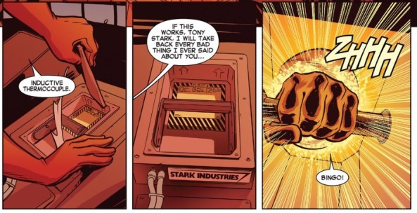 Carol throws the switch