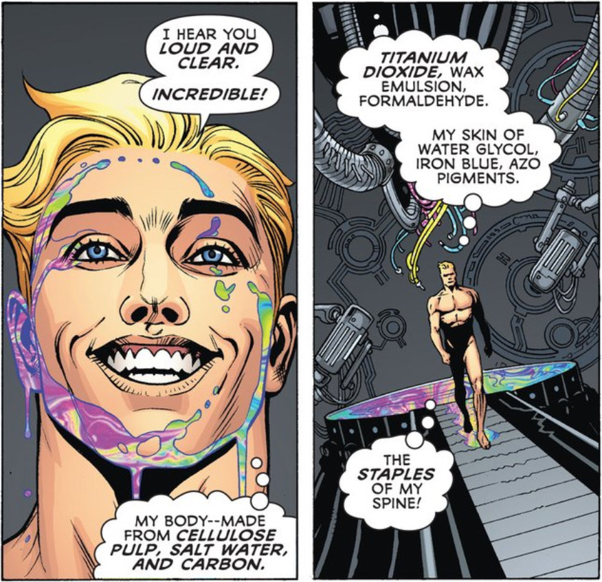 A walking, talking comic book!