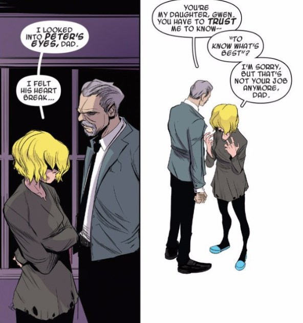 Gwen Stacy and Captain George Stacy