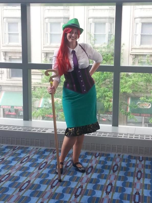 This is my friend Erika as the Riddler; the cosplay was a smashing success