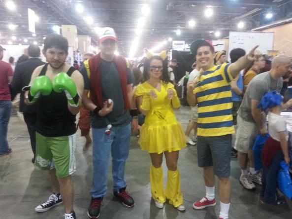 There was a Super Smash Brothers tournament going on, so I ran into a LOT of Smash characters, though this is the most I ever saw in one place