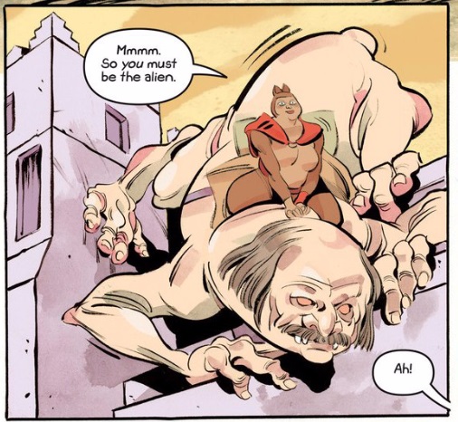 Squirrel and man dog