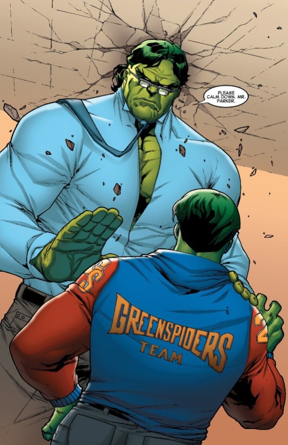 Doc Sampson and Peter Parker as Hulks