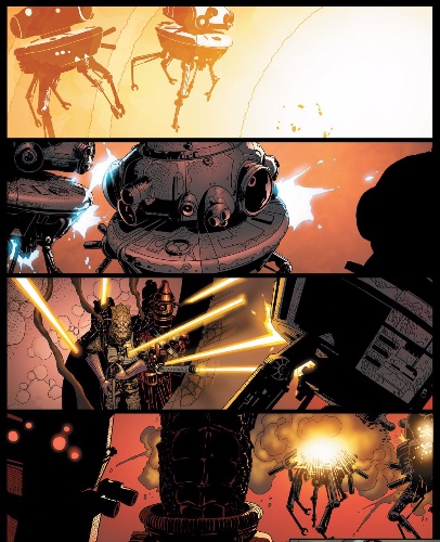 Bossk and IG-99 battle droids