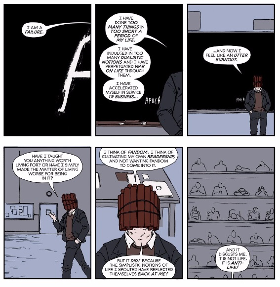 Professor with dynamite strapped to his head