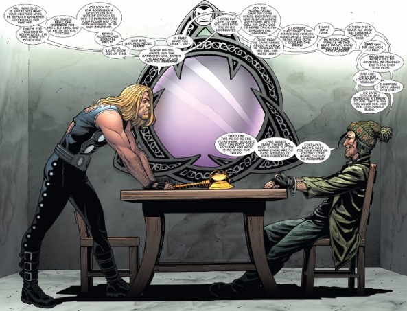 Ultimate Thor interrogates Loki