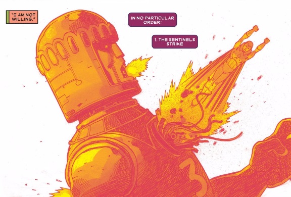 Vision fights Sentinels