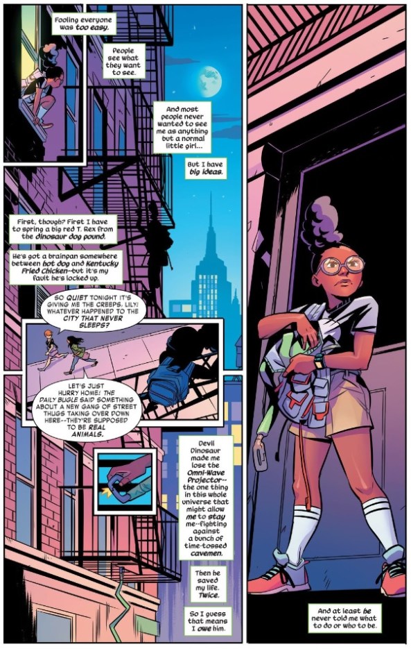 he's a dinosaur, he can't talk Lunella