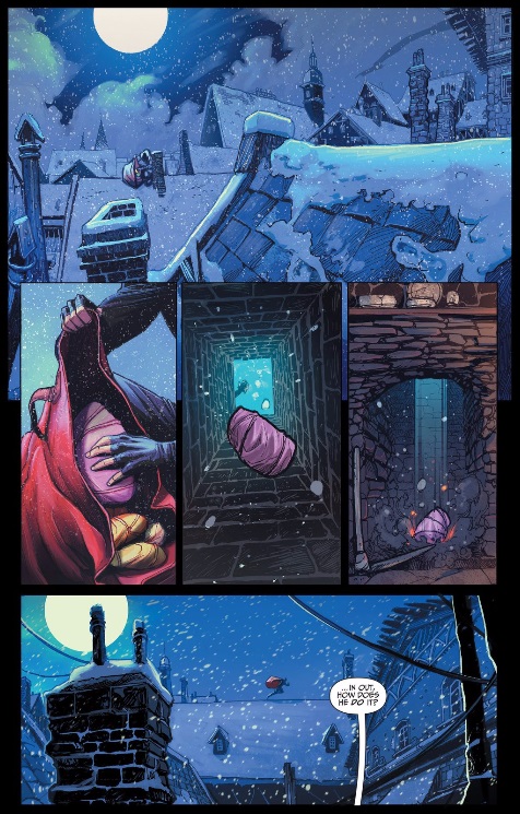 Santa delivering presents