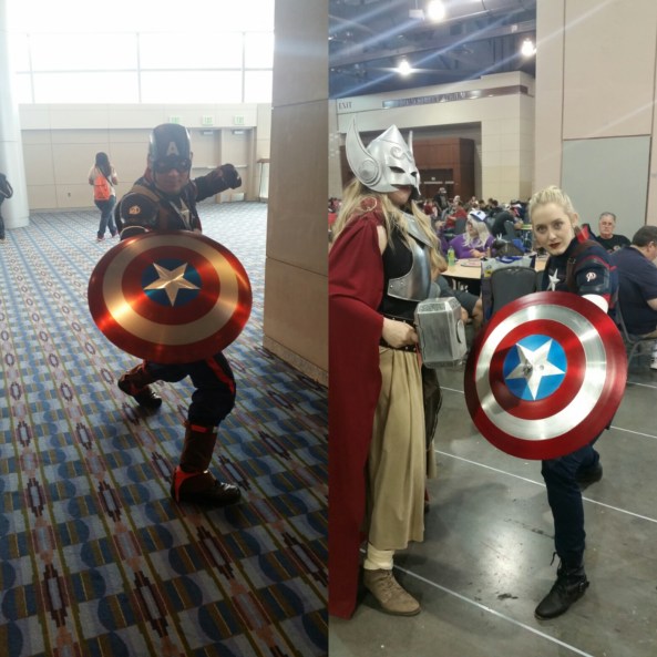 Those shields are real metal. I touched them; they're so cool.