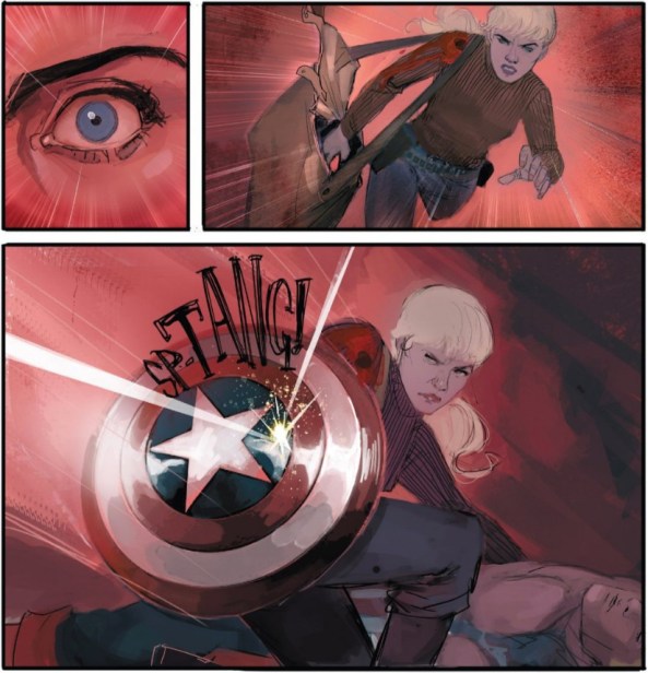 Peggy Carter protects Cap